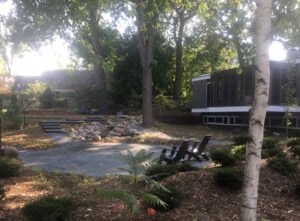View of completed patio area