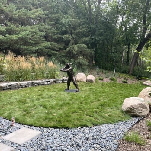 Landscaping Portfolio - Light Dark Landscape 10 MENDOTA HEIGHTS MID CENTRY WOODLAND EDGE After Baseball Dimond with No Mow Lawn 1